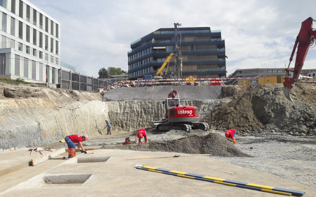 LAUSANNE, Quartier des Fiches – Terrassement