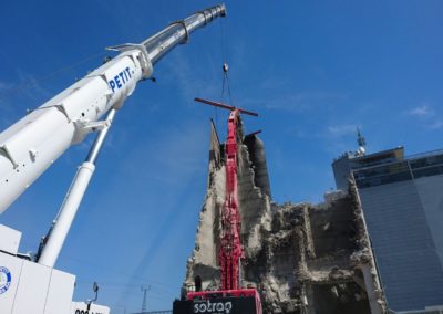 Renens - démolition du Silo Bleu