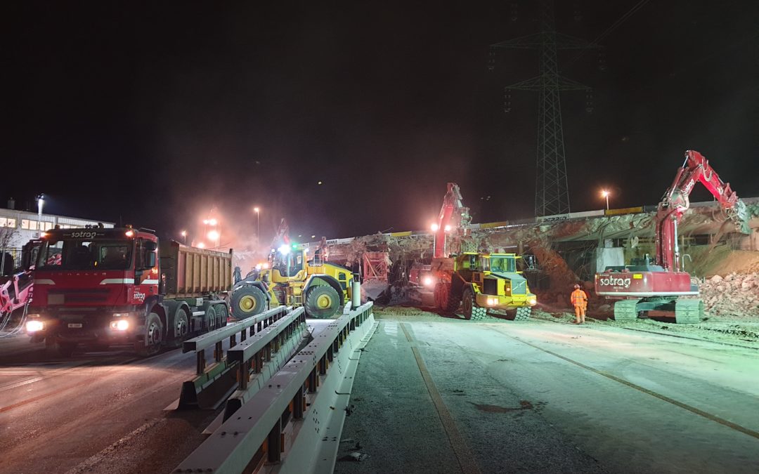 Démolition du pont de Colovrex
